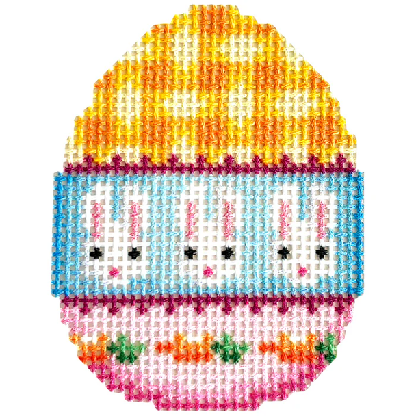 NTG TS591 - Gingham Bunnies Mini Egg 2.5" x 2"  18 Mesh Two Sisters Designs
