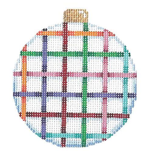 NTG TS604 - Multi-Tattersall Ball Ornament  3.5" x 3" 18 Mesh Two Sisters Designs