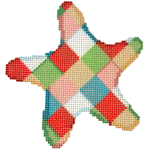 NTG TS683 - Harlequin Starfish 4" x 4"  18 Mesh Two Sisters Designs