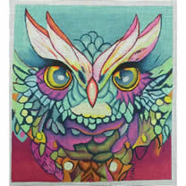 EWE-764 Fantasy Owls 4  7.25 x 8 18 Mesh Ewe And Eye