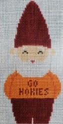 GNOC13 WVU Gnome 2.75 x 7 18 Mesh Kristine Kingston Needlepoint Designs