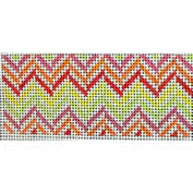 B545B Happy Chevron Tropical Belt 1.5” x 38“ 18 Mesh Kristine Kingston Needlepoint Designs