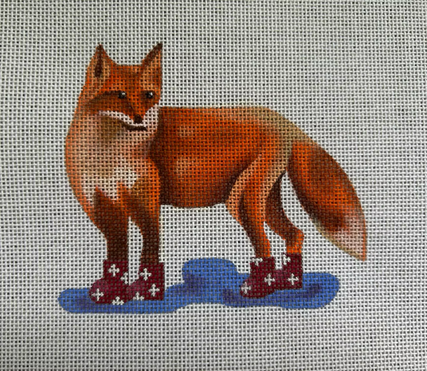 ME173 Fox in Boots 4” x 4.5” 18 Mesh Madeleine Elizabeth