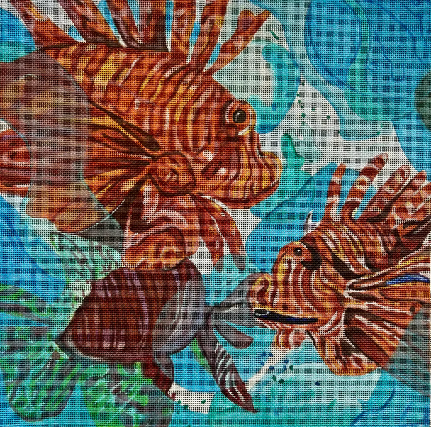 ME191 Lion Fish 12" x 12" 18 Mesh Madeleine Elizabeth