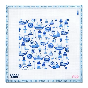 NANTUCKET TOILE 8" x 8" 13 Mesh AC Designs