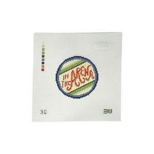 IN THE ARENA 3" x 3" 18 Mesh BATESWOOD NEEDLEPOINT