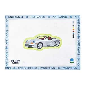 CLASSIC PORSCHE 4.7" x 2.1" 18 Mesh BLUE HYDRANGEA STITCHER