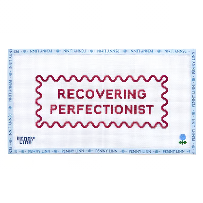 RECOVERING PERFECTIONIST 4.3" x 10.8" 13 Mesh BLUE HYDRANGEA STITCHER