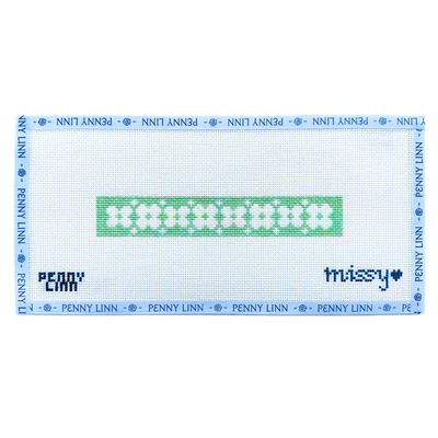 KEY FOB FLORAL INVERSE GREEN 1.3" x 8" 13 Mesh CLASSICALLY MISSY