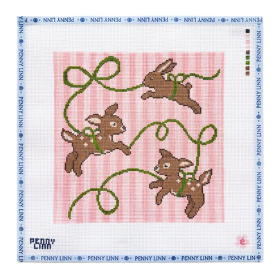 BUNNY AND BAMBI 10" x 10" 13 Mesh ELISA MAY