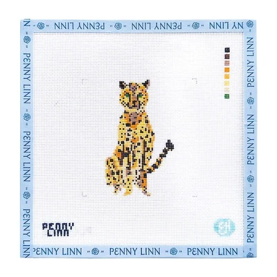 CHEETAH 3.5" x 2.3" 18 Mesh EVELYN HENSON