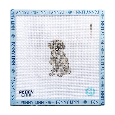 WHITE TOY POODLE 3" x 3" 18 Mesh EVELYN HENSON