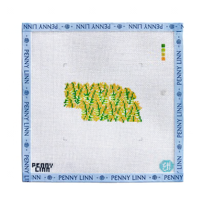 STATE FLOWERS - NEBRASKA 4" x 4 18 Mesh EVELYN HENSON