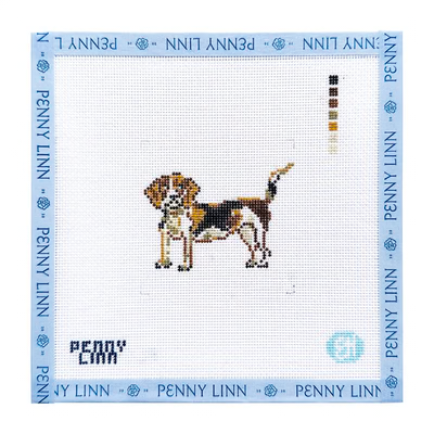 BEAGLE  3" x 3" 18 Mesh EVELYN HENSON