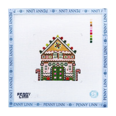 GINGERBREAD HOUSE 5" x 4.8" 18 Mesh EVELYN HENSON