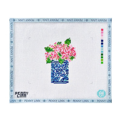 HAPPY PINK HYDRANGEAS 5" x 7" 13 Mesh EVELYN HENSON