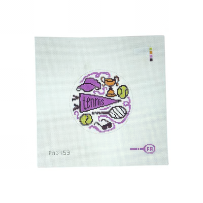 4" ROUND TENNIS TOILE 4" x 4" 18 Mesh FRANCES ABEL STUDIO