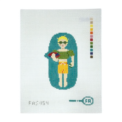 TODDLER BOY POOL RAT  5.2" x 3" 13 Mesh FRANCES ABEL STUDIO