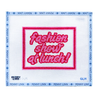 FASHION SHOW AT LUNCH 5.3" x 6.5" 18 Mesh GRANDIN LANE NEEDLEPOINT