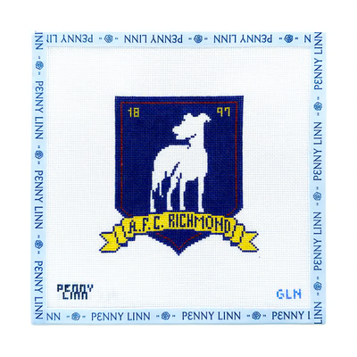 GREYHOUNDS LOGO 4.72" x 4.72" 18 Mesh GRANDIN LANE NEEDLEPOINT