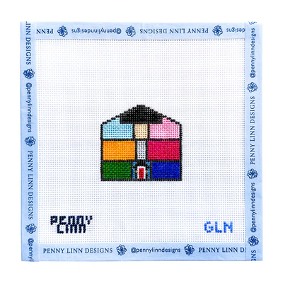 LOVER HOUSE - WITH WORDS 5" x 5" 18 Mesh GRANDIN LANE NEEDLEPOINT