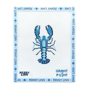 BLUE LOBSTER 4.5" x 2.75" 18 Mesh GRANT POINT DESIGNS