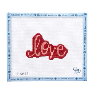 LOVE 2.88" x 4.44" 18 Mesh GRANT POINT DESIGNS