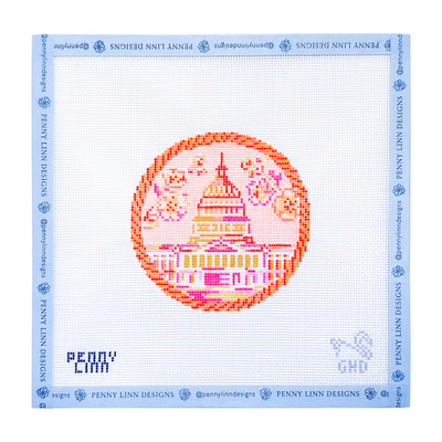 WASHINGTON DC - CAPITAL 4" x 4" 18 Mesh GREY HALL DESIGN