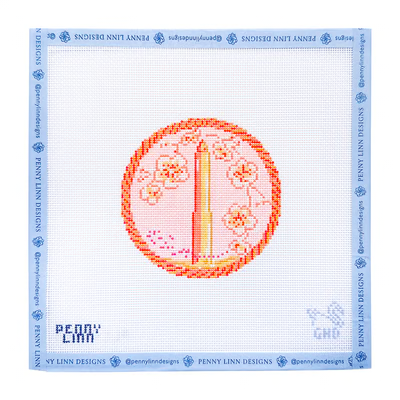 WASHINGTON DC - WASHINGTON MEMORIAL 4" x 4" 18 Mesh GREY HALL DESIGN