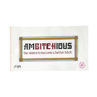 JT124 AMBITCHIOUS 5" x 12" 18 Mesh JUDY TASCH NEEDLEPOINT