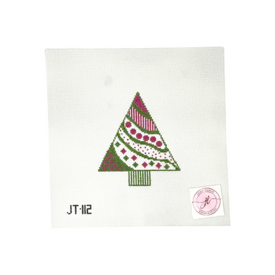 JT112 LILLY TREE 4.5" x 4" 18 Mesh JUDY TASCH NEEDLEPOINT