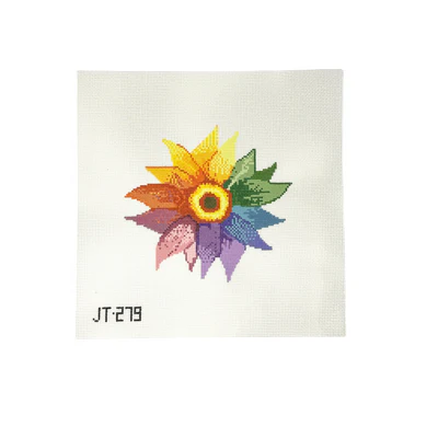 JT279 FUN FLOWER 8" x 7.5" 13 Mesh JUDY TASCH NEEDLEPOINT