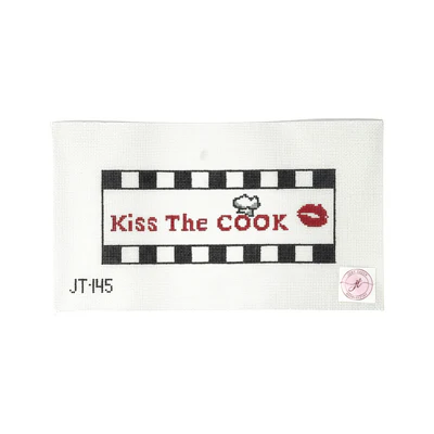 JT145 KISS THE COOK 4" x 10" 13 Mesh JUDY TASCH NEEDLEPOINT