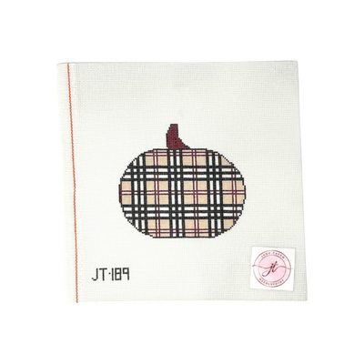 JT189 BURBERRY PUMPKIN 4" x 4.5" 18 Mesh JUDY TASCH NEEDLEPOINT
