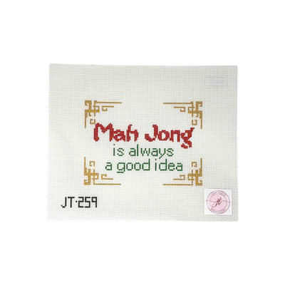JT259 MAH JONG/GOOD IDEA 5" x 7" 13 Mesh JUDY TASCH NEEDLEPOINT