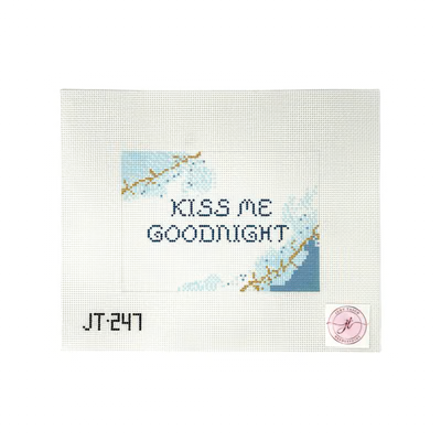 JT247 KISS ME GOODNIGHT 5" x 7" 13 Mesh JUDY TASCH NEEDLEPOINT