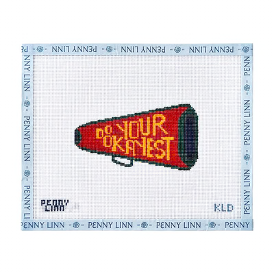 MOTIVATIONAL MEGAPHONE 3" x 5" 18Mesh KAYLA LOU DESIGNS