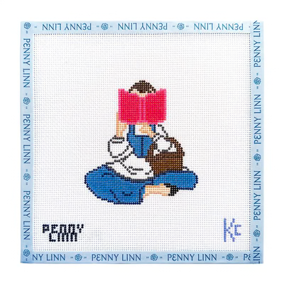 NOSE STUCK IN A BOOK 4" x 4.5" 13 Mesh KYRA COTTER DESIGN