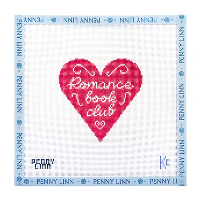 ROMANCE BOOK CLUB 4" x 4" 18 Mesh KYRA COTTER DESIGN
