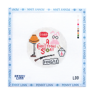 A CHRISTMAS STORY 4" x 4" 18 Mesh LAZY DOODLE DESIGNS