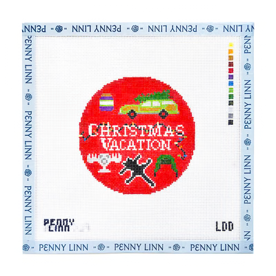CHRISTMAS VACATION 4" x 4" 18 Mesh LAZY DOODLE DESIGNS