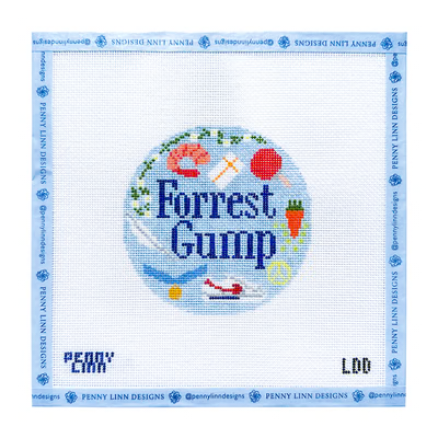FORREST GUMP 4" x 4" 18 Mesh LAZY DOODLE DESIGNS