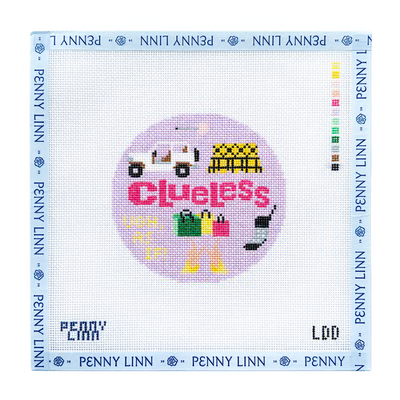 CLUELESS ROUND 4" x 4" 18 Mesh LAZY DOODLE DESIGNS