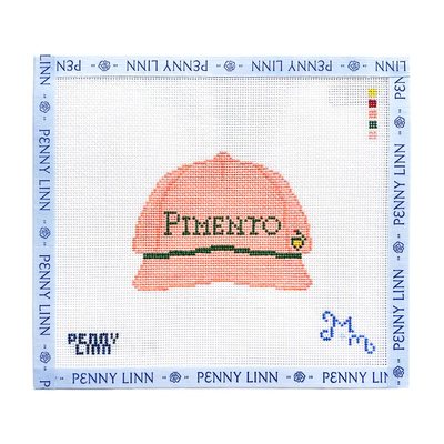 GOLF HAT PIMENTO 3.6" x 4" 18 Mesh MARIE & MAXWELL