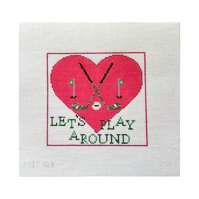 GOLF HEART 6" x 6.5" 13 Mesh MIMI IN STITCHES