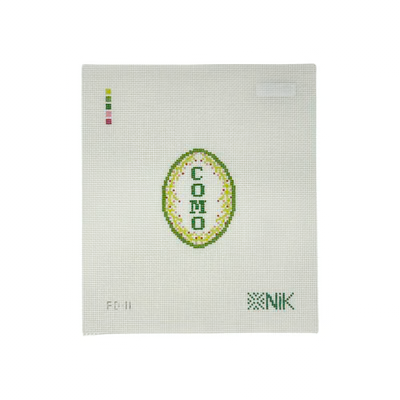 FLEUR DE COMO 3" x 2.2" 18 Mesh NIKSTITCH