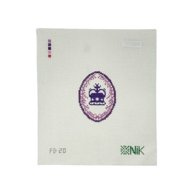 FLEUR DE CROWN 3" x 2.2" 18 Mesh NIKSTITCH