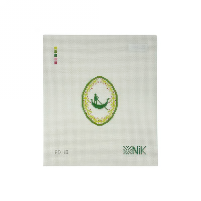 FLEUR DE GONDOLA 3" x 2.2" 18 Mesh NIKSTITCH