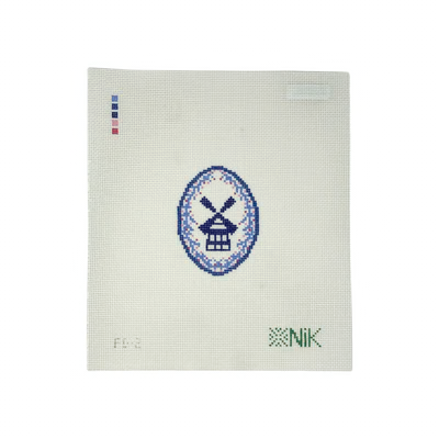 FLEUR DE MOULIN 3" x 2.2" 18 Mesh NIKSTITCH