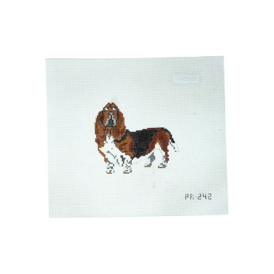 PR-242 BASSETT HOUND 4" x 3.25" 18 Mesh Pip And Roo